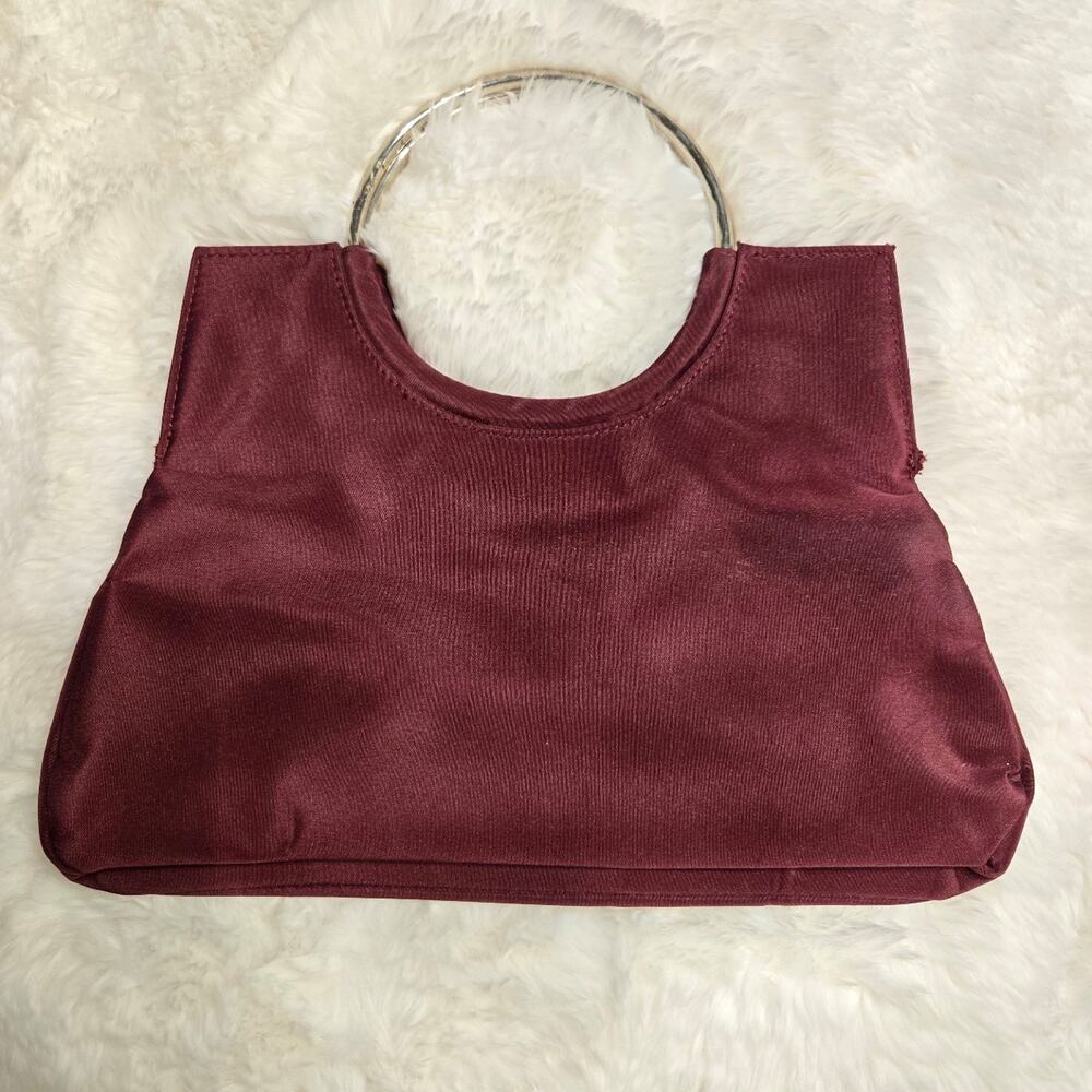 Maroon Ring-Handle Purse